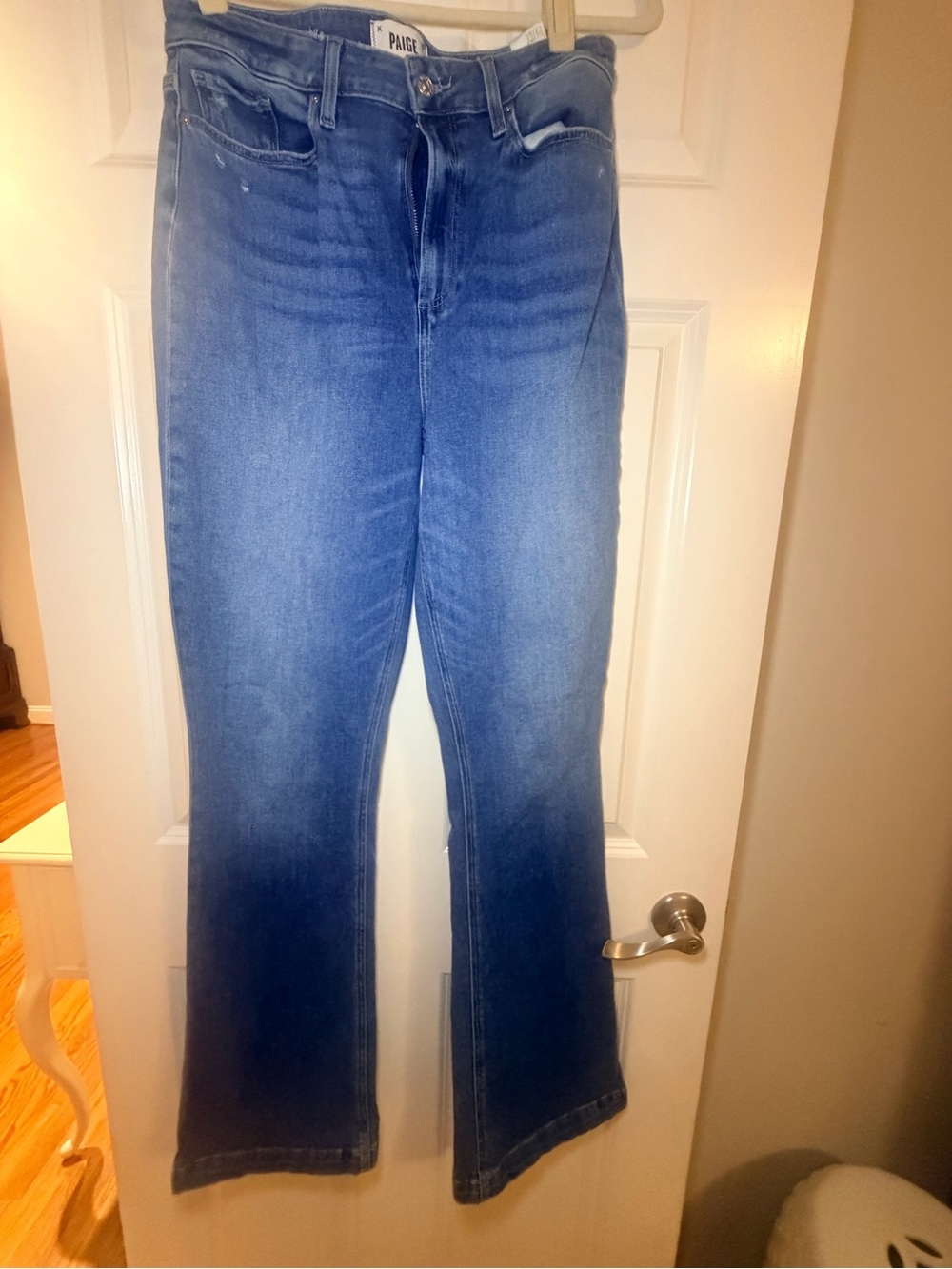 PAIGE Medium Blue Flare Jeans